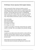 NR 360 Quiz 1 Review Questions With Complete Solutions
