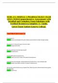 NURS 251 MODULE 3 PHARMACOLOGY EXAM &lpar;2025&sol;2026&rpar;&colon;Comprehensive Assessment with Detailed and Complete Exam Solutions with Verified Resources&comma;Complete A&plus; Guide&comma; Latest Exam Update-Geneva College&period;