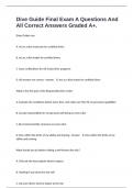 Dive Guide Final Exam A Questions And All Correct Answers Graded A&plus;&period;