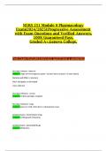 NURS 251 Module 8 Pharmacology Exam&lpar;2024&sol;2025&rpar;&colon;Progressive Assessment with Exam Questions and Verified Answers&comma; 100&percnt; Guaranteed Pass&comma; Graded A&plus;&comma;Geneva College&period;