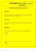   HONDROS NUR 160 EXAM 2 QUESTIONS AND ANSWERS 2025