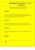  HONDROS NUR 160 EXAM 2 QUESTIONS AND ANSWERS 2025