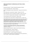 PIMA INSURANCE CODING BILLING FINAL EXAM REVIEW