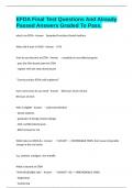 EFDA Final Test Questions And Already Passed Answers Graded To Pass&period;