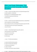 Ohio Law Exam Stimulator Test Questions And Accurate Verified Answers&period;