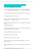 EFDA Practice Questions With All Correct Updated Answers&period;