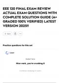 EEE 120 FINAL EXAM REVIEW ACTUAL EXAM QUESTIONS WITH COMPLETE SOLUTION GUIDE &lpar;A&plus; GRADED 100&percnt; VERIFIED&rpar; LATEST VERSION 2025&excl;&excl;