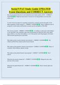 Social 9 PAT Study Guide UPDATED    Exam Questions and CORRECT Answers 