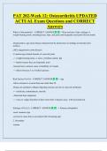 PAT 202-Week 12&colon; Osteoarthritis UPDATED     ACTUAL Exam Questions and CORRECT  Answers