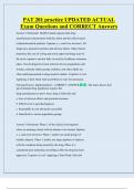 PAT 201 practice UPDATED ACTUAL  Exam Questions and CORRECT Answers 