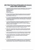 ARC PALS Final Exam 50 Questions & Answers Latest 2025 &lpar;Actual Exam&rpar;