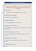 Emergency Medications Overview and Indications  Questions with Detailed Verified Answers for  Accuracy