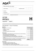 AQA GCSE PHYSICS Higher Tier Paper 2 & MARK SCHEME  Exam June 2025&vert; GET IT A&plus;