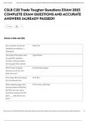 CSLB C20 Trade Tougher Questions EXAM 2025 COMPLETE EXAM QUESTIONS AND ACCURATE ANSWERS &vert;ALREADY PASSED&excl;&excl;