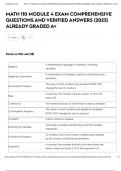 MATH 110 MODULE 4 EXAM COMPREHENSIVE QUESTIONS AND VERIFIED ANSWERS &lpar;2025&rpar; ALREADY GRADED A&plus;