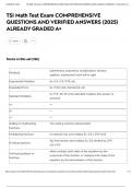 TSI Math Test Exam COMPREHENSIVE QUESTIONS AND VERIFIED ANSWERS &lpar;2025&rpar; ALREADY GRADED A&plus;