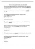 HCAL EXAM 1 QUESTIONS AND ANSWERS