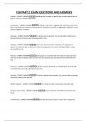 FSA PART 2 EXAM QUESTIONS AND ANSWERS