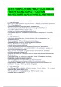 CEPA FOUNDATION PRACTICAL GUIDE FOR PIPELINE CONSTRUCTION INSPECTORS QUESTIONS & ANSWERS