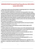 AWHONN PEOP Perinatal Final Exam Review &vert; Latest 2025&sol;2026