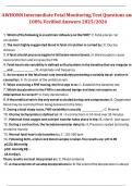AWHONN Intermediate Fetal Monitoring Test &ndash; Questions and 100&percnt; Verified Answers &vert; 2025&sol;2026