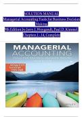 SOLUTION MANUAL Managerial Accounting Tools for Business Decision Making 9th Edition by Jerry J&period; Weygandt&comma; Paul D&period; Kimmel All Chapters 1-14&comma; Complete
