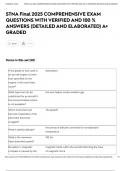STNA Final 2025 COMPREHENSIVE EXAM QUESTIONS WITH VERIFIED AND 100 &percnt; ANSWERS &lpar;DETAILED AND ELABORATED&rpar; A&plus; GRADED
