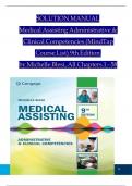 Solution Manual for Medical Assisting Administrative And Clinical Competencies&comma; 9th Edition&vert; 9780357502822&vert; All Chapters&vert; LATEST