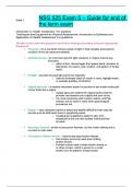 NSG 525 Exam 5 &ndash; Guide for end of the term exam 