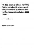 NR 302 Exam 2 &lpar;2025&rpar; ACTUAL EXAM &lpar;detailed & elaborated&rpar; comprehensive questions and verified accurate solution 2025 TEST&excl;&excl;