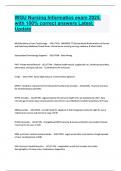 WGU Nursing Informatics exam 2025 with 100&percnt; correct answers Latest  Update