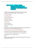 NUR 1212C FINAL EXAM QUESTIONS AND 100&percnt; CORRECT ANSWERS 2025 UPDATE