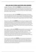 IDRL 320 CASE STUDIES QUESTIONS AND ANSWERS