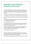 NSG 3500 - Exam 3 Testbank questions with answers