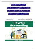 Solution Manual for Payroll Accounting 2024&comma; 34th Edition by Bernard J&period; Bieg&comma; Bridget Stomberg&comma; Chapters 1 - 7&comma; Complete Verified Newest Version