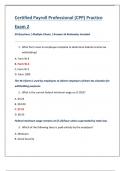 Certified Payroll Professional &lpar;CPP&rpar; Practice  Exam 2 50 Questions &vert; Multiple Choice &vert; Answers & Rationales Included