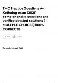 TMC Practice Questions A- Kettering exam &lpar;2025&rpar; comprehensive questions and verified detailed solutions &lpar; MULTIPLE CHOICES&rpar; &vert;100&percnt; CORRECT&excl;&excl;