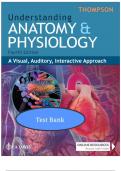 Test Bank for Understanding Anatomy & Physiology&colon; A Visual&comma; Auditory&comma; Interactive Approach 4th Edition by Gale Sloan Thompson