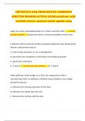 ORTHOTICS AND PROSTHETICS COMBINED WRITTEN BOARDS ACTUAL EXAM questions with verified correct answers latest update 2025