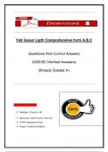 Vati Green Light Comprehensive Form A&comma;B&comma;C 2024&sol;2025 Newest Actual Exam 3 Versions Complete Questions And Correct Answers &lpar;Verified Answers&rpar; &vert;Already Graded A&plus;