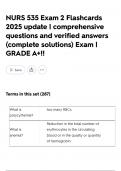 NURS 535 Exam 2 Flashcards 2025 update &vert; comprehensive questions and verified answers &lpar;complete solutions&rpar; Exam &vert; GRADE A&plus;&excl;&excl;