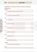 IAB DAOC Questions and Answers Already  Graded A