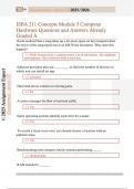 ISBA 211 Concepts Module 3 Computer  Hardware Questions and Answers Already  Graded A 