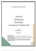 AFK1503 Werkopdrag 6 &lpar;Portefeulje&rpar; Vervaldatum 15 Oktober 2025