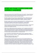 ACBS 445 EXAM 2 QUESTIONS AND CORRECT ANSWERS 