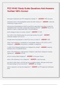 FCC HVAC Study Guide Questions And Answers  Verified 100&percnt; Correct 