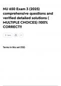 NU 650 Exam 3 &lpar;2025&rpar; comprehensive questions and verified detailed solutions &lpar; MULTIPLE CHOICES&rpar; &vert;100&percnt; CORRECT&excl;&excl;