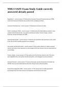 NMLS SAFE Exam Study Guide correctly answered already passed