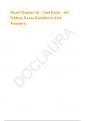 Ricci Chapter 25 - Test Bank - 4th Edition Exam Questions And Answers