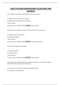 SEER CTR EXAM MANAGEMENT QUESTIONS AND ANSWERS